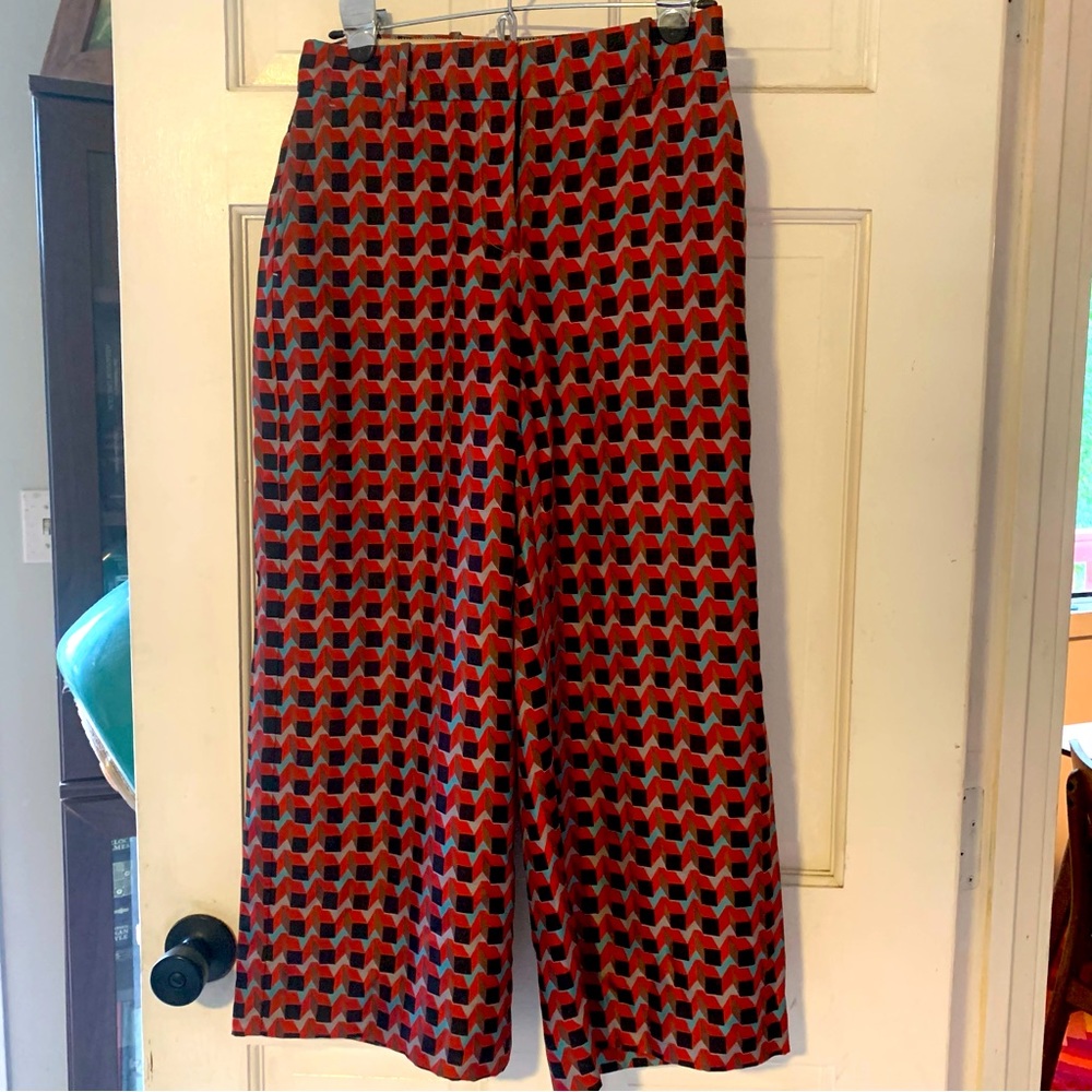 J Crew Silk Ankle Length Trousers